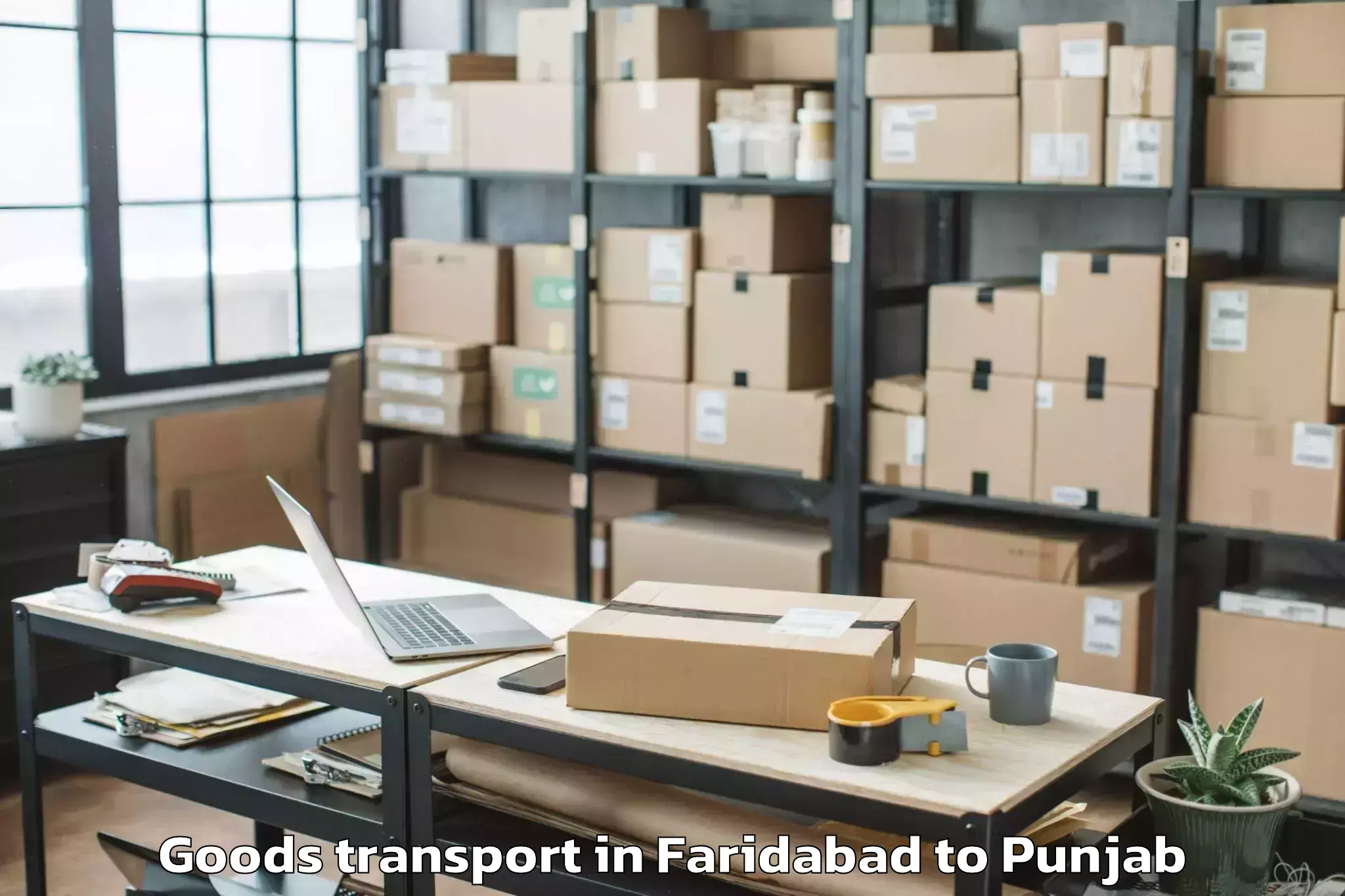 Discover Faridabad to Dhariwal Goods Transport